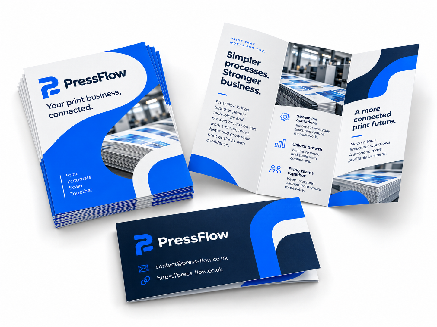 PressFlow paper & print mockups